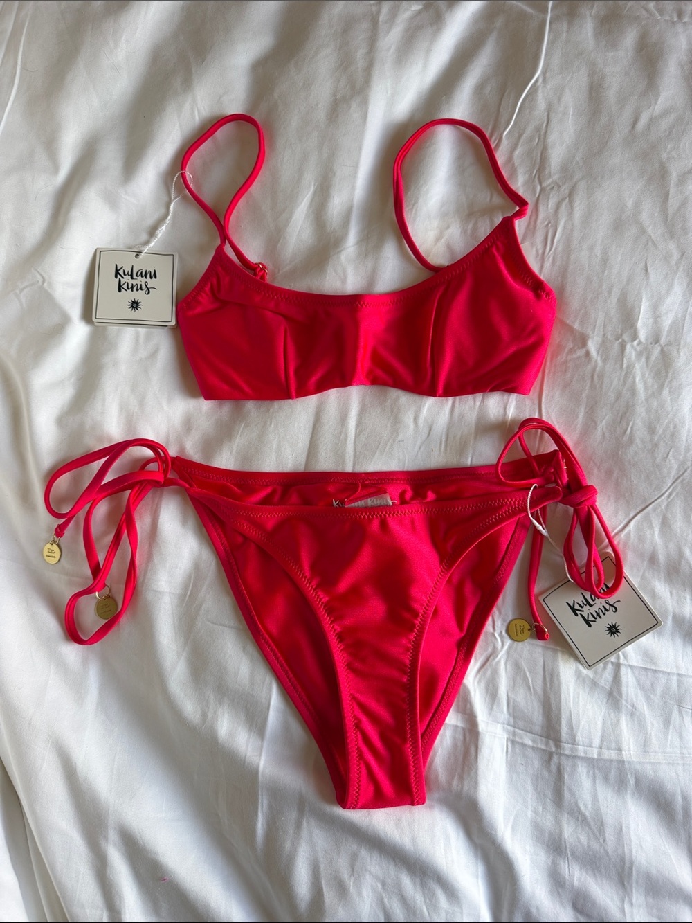 Kulani Kini - Cherry Crush Set NWT Small Top Medium Bottom
